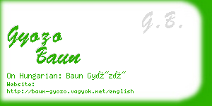 gyozo baun business card